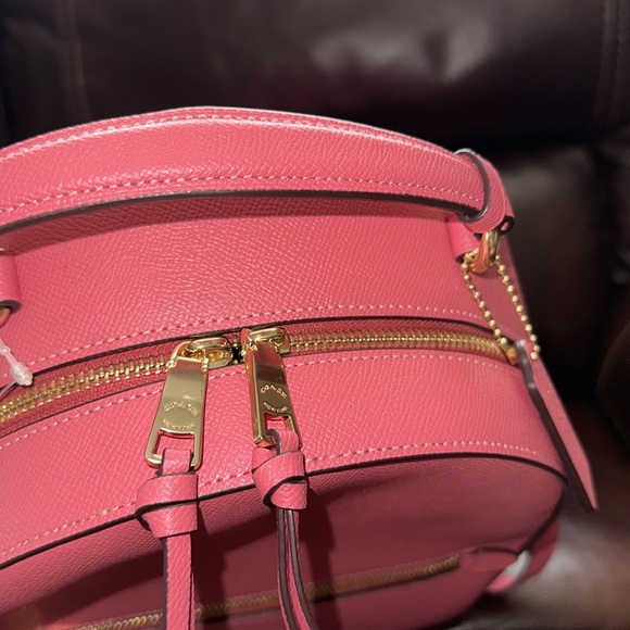 SOLD🔥🔥🔥NEW Coach Watermelon Pink Leather Jordyn Backpack - Picture 9 of 12